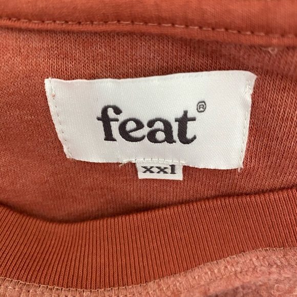 Feat Women's Blanketblend Crew Neck Sweatshirt Top Cayenne Size XXL - Picture 4 of 6